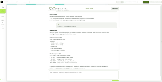 A screenshot of the MNTDAO governance forum displaying a 'Signalboard #4664: Audit Memo' proposal with formatted text about treasury details and committee information.