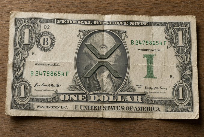 A worn, folded United States one-dollar bill featuring George Washington, resting on a wooden surface.