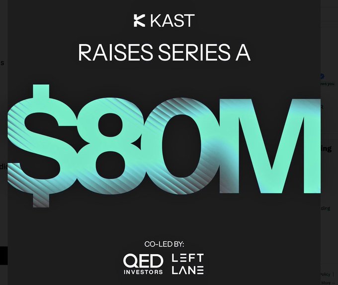 The image features an advertisement for a new cryptocurrency trading app called KAST Airdrop Early Opportunity Raises Series A. The main focus of the ad is that it's free to join, as there are no fees associated with participating in the app's offerings. However, there are costs involved when using the app – users need to pay $80M for the entire series or $0.00 for joining. To keep track of these payments and account balances, KAST provides a paid premium version that offers additional features like an integrated charting tool and live trading support. In summary, the image highlights both the free and paid options available through the app, showcasing its potential value in the financial world.