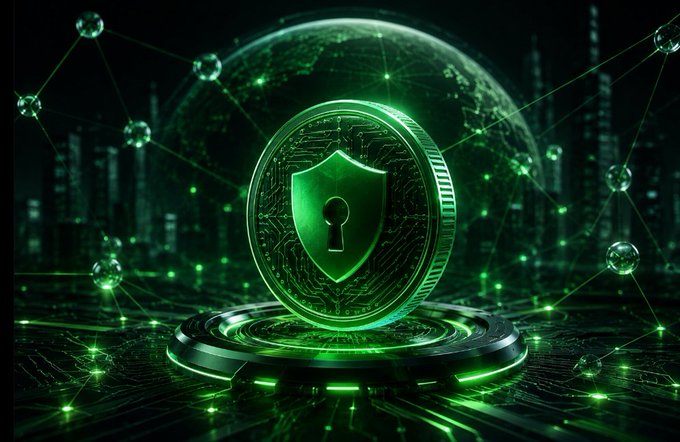 A glowing green digital coin featuring a shield and keyhole emblem rests on a tech-inspired platform, set against a backdrop of interconnected network nodes and a futuristic cityscape, symbolizing privacy and security.

The image visually reinforces the post's emphasis on BeldexCoin's privacy-focused mission, with the shield-and-keyhole iconography directly representing data protection and secure access, while the surrounding network of nodes illustrates the decentralized digital landscape where personal information needs safeguarding.