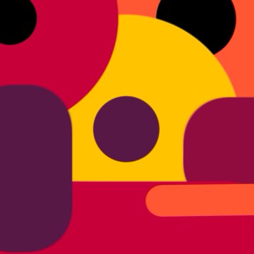 The image features an abstract art piece composed of various shapes, including circles and rectangles, arranged in a visually appealing manner. The colors used are predominantly red, yellow, and purple, creating a vibrant and eye-catching display. The composition is unique and intriguing, with each shape contributing to the overall aesthetic appeal. The post suggests that this artwork can be integrated into a wall or other surfaces as part of an NFT collection, offering a diverse range of pieces for collectors to explore.