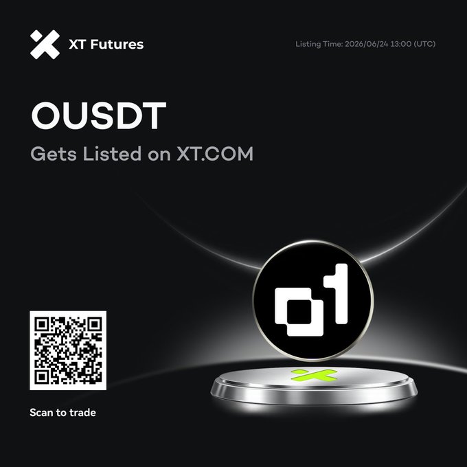 xt.com's trading platform has listed an advertisement for OUSDT, which stands for Own Universal Distinctive Tokens, as one of its products or services. The text indicates that "1 X" is featured on the coin.