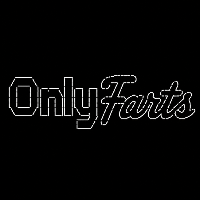 Stylized white outlined text reading "OnlyTarts" in a mixed bold and cursive font on a black background.