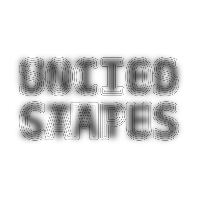 The image displays the stylized text "SOCTOS CAMPUS" in a bold, outlined silver font with a glowing effect. This wordplay on "SUCCEED" and "CAMPUS" visually reinforces the post's message about the human ability to interpret subtle meaning—something AI misses—highlighting wordplay and nuance as uniquely human skills.