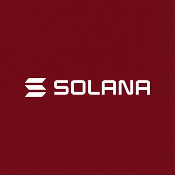 The image displays the Solana logo and wordmark in white on a dark maroon background, representing the blockchain network associated with the Digital Asset Treasury (DAT) stocks mentioned in the post, including $STKE, $FWDI, and $SKYA.