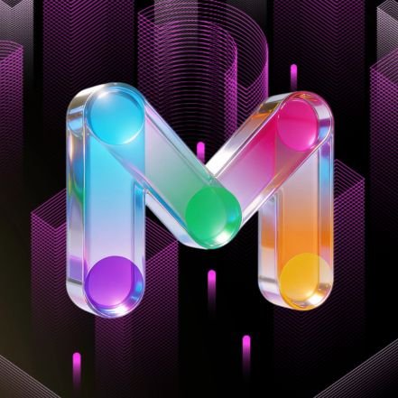 The image features a letter "M" with colorful balls surrounding it, creating an abstract design against a black background. The letters are floating in space, giving them a sense of weightlessness. The caption below the image provides information about the content of the image, specifically discussing the concept of blockchains and how they distribute value through inflation or how MarsChain is designed around a Proof of Consensus (PoC) model focused on mining rewards.