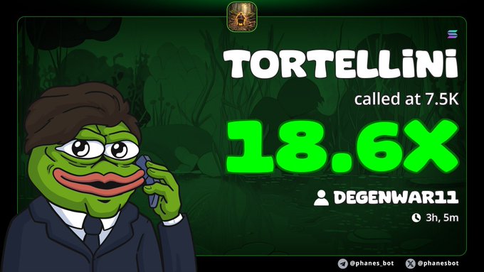 The image features a cartoon frog wearing a suit, talking on a cell phone while standing next to a banner that displays some text about a game called "Tortelli" with a number of statistics such as the player's name, their rank, and the amount of money they have earned in the game. The post also includes a link to the game's website for more information or to play the game.