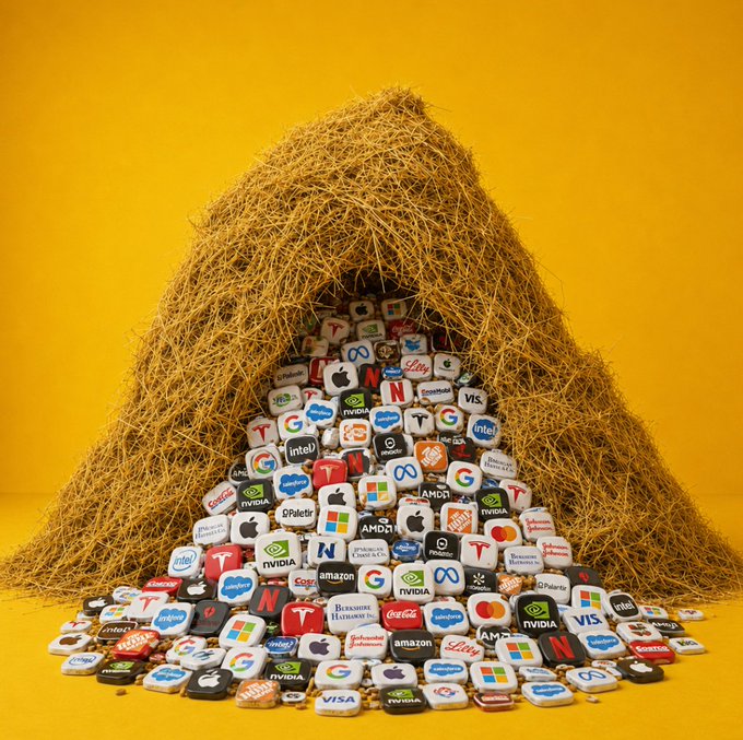 The image features a large pile of small, square-shaped icons representing various companies such as Apple, Google, Facebook, Amazon, and others. These icons are arranged in an interesting pyramid shape, with some overlapping each other. The image also includes a caption that reads "今天收到的儿童节礼物 我和我的小伙伴们都很满意 祝大家儿童节快乐", which is likely a reference to the cryptocurrency market.

The image seems to be related to a post about cryptocurrencies, as it features a large pile of icons representing different companies and their logos. The presence of these icons in a pyramid shape suggests that they are part of an advertisement or promotional material for a cryptocurrency exchange or platform.
