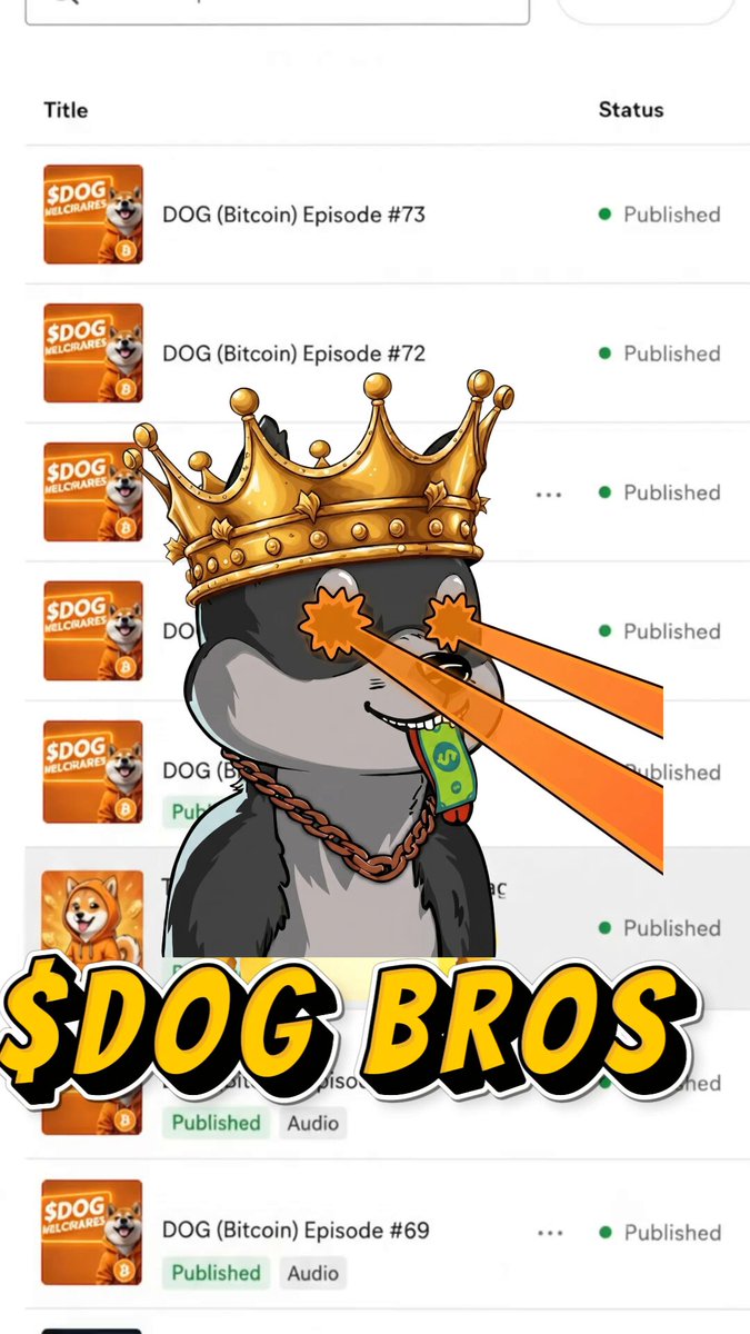 The image features a poster for a series of podcasts called "Dog Bros" that are available on Spotify. The poster includes a cartoon dog wearing a crown, which adds a fun and engaging visual element to the presentation. The title of the podcast is prominently displayed in large letters at the top of the poster, while the podcast names are written in smaller text below it. The image also contains some text about the podcasts being available for free on Spotify, indicating that they are not limited to paid listeners but can be enjoyed by anyone with an internet connection.