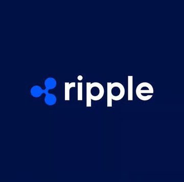 The blue Ripple cryptocurrency logo on a dark blue background.