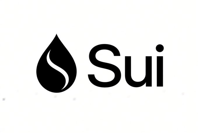 The black and white logo for 'Sui', featuring a stylized water drop with a wave inside.