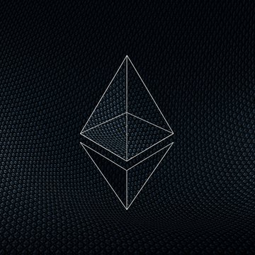The Ethereum logo is displayed against a dark, textured background. The image's crypto symbolism visually reinforces the post's focus on Ethereum-related ETF inflows, specifically highlighting Morgan Stanley's Ethereum ETF ($MSSE) performance against BlackRock's competing product ($ETHA).