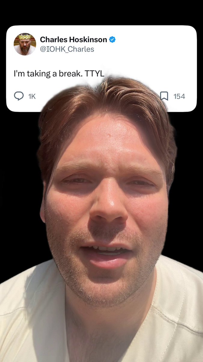 The image shows Charles Hoskinson's face against a black background with white text that reads "Charles Hoskinson is taking a break after recent backlash over the Tap Tools announcement". The caption below the photo asks if the criticism of the announcement is valid, which could be an opinion or analysis on the matter.