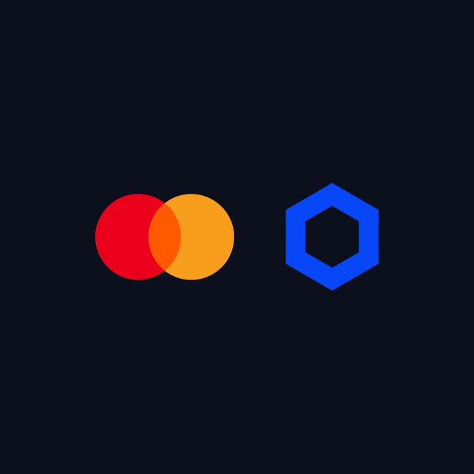 The image features a black background with two logos - one red circle and one blue hexagon. The red circle has an orange center, while the blue hexagon has a white center. Both logos are centered against the same dark background, creating a striking contrast between the vibrant colors of the circles and the solid color of the hexagon.