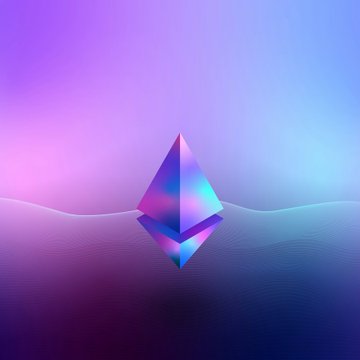 A vibrant, multicolored 3D Ethereum logo floats against a soft purple and blue gradient background, symbolizing the blockchain's evolving identity. The abstract, crystalline design reflects the fragmented nature of Ethereum and Base's diverging account abstraction paths, where separate proposals now require dual support from wallet developers.