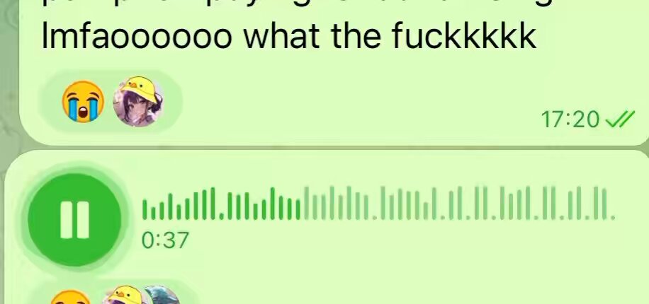 The image shows a conversation between two people, with one person talking about their day while the other person listens. The text in the image reads "I was driving around doing some errands listening to the radio and suddenly they start an advertisement for pumpfuns new platform lmao what the actual fuck". This message is displayed on both sides of a green line, indicating that it is being shared across multiple platforms.