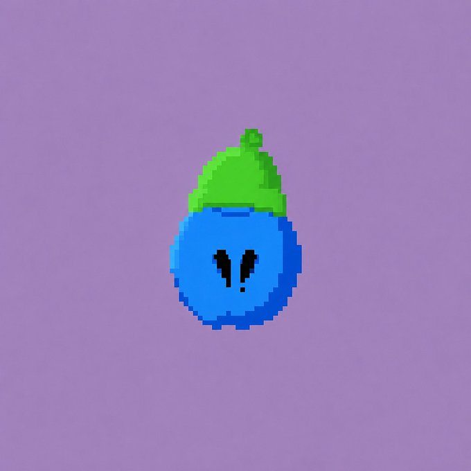A pixel art style image features a small blue character with a surprised or shocked expression wearing a green beanie, set against a solid purple background. The character has two large black eyes and an open mouth, giving it a startled appearance, which complements the post's theme of anticipation and the "countdown" before something significant begins in the Ethereum ecosystem.
