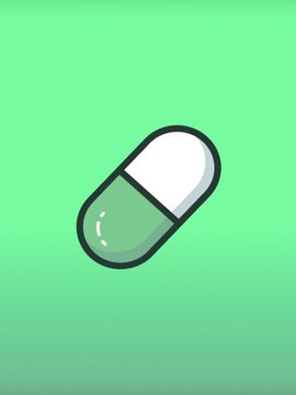 A green and white pill (capsule) icon sits on a green background, visually representing "pump" or pharmaceutical-like symbolism in a playful way that aligns with the PumpFun platform hitting all-time-high app volume. No text or numbers are visible in the image itself.