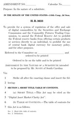 The image shows page one of U.S. Senate Amendment No. to H.R. 3833, the "Expatriation of Terrorists Act" (commonly known as the Lummis-Gillibrand amendment to the infrastructure bill), which would expand reporting requirements on cryptocurrency transactions.

The image is likely being shared by XRP supporters to show the legislative language defining "digital asset" brokers and reporting obligations, though the amendment itself is not specifically about XRP and applies broadly to all cryptocurrencies. The "XRP Army is ready - try us" post suggests community members are prepared to defend or clarify misconceptions about the bill's impact on XRP holders.