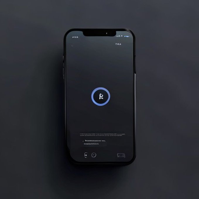 A smartphone displays a simplified interface featuring a stylized "R" logo, visually illustrating the concept of "abstracting the chain" by focusing on a clean user experience rather than technical complexity. The image serves as a visual argument for prioritizing intuitive design over complex blockchain terminology.