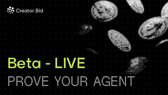The image features an advertisement for Coinbase's new agent trading account. The text on the image reads "BREAKING: Coinbase Launches Agent Trading Accounts", indicating that a new agent has been launched, and they are testing their services with real funds. The image also includes a list of agents participating in the beta testing process, such as @base, BID Protocol, and @vendor.
