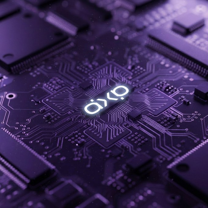 A close-up of a purple-lit circuit board with glowing "0x9" text in the center, evoking blockchain/DeFi technology. The hex prefix and motherboard imagery visually reinforce the post's theme of onchain finance transforming the market.