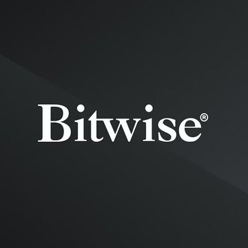 The image displays the Bitwise logo in white text on a dark, subtly lit background, which relates to the announcement of Bitwise launching the first US spot NEAR ETF (ticker $NRR) on NYSE Arca.