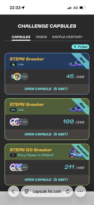 The image shows a cellphone screen displaying information about various challenge capsules, including open capsules (cap size 8) and closed capsules (cap size 6). The caption below this information reads: "I don' t get it at all..."