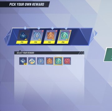 A colorful menu screen titled "PICK YOUR OWN REWARD" displays selectable reward cards (PSI) including units and molecules. Below, a "SELECT YOUR REWARD" section shows additional reward options, aligning with the post's promotion of claiming free units and molecules through various in-game activities.
