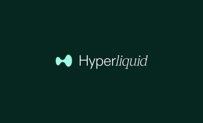 The image shows the Hyperliquid logo (a teal wave-like icon) alongside the wordmark "Hyperliquid" in white text on a dark green background. The image relates to the post as it represents the $HYPE token brand associated with the Hyperliquid platform, which Kraken's parent company is reportedly considering adding to its US perpetual futures lineup.