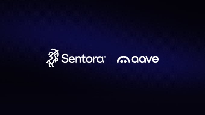A dark blue gradient title card displays the white logos and names “Sentora®” and “aave” side by side.