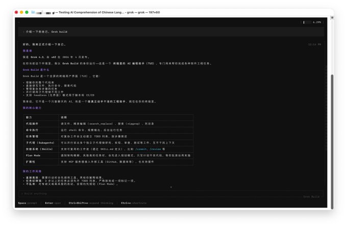 The image shows a computer screen displaying a webpage with Chinese text, possibly written in Japanese or another language. The text appears to be in a foreign language, which might make it difficult for some people to understand its content. The image also contains a code block that reads "Focus on what is in the image and how it relates to the post". This suggests that there could be an interesting connection between the foreign language webpage and the post about Codex or Grok Build.