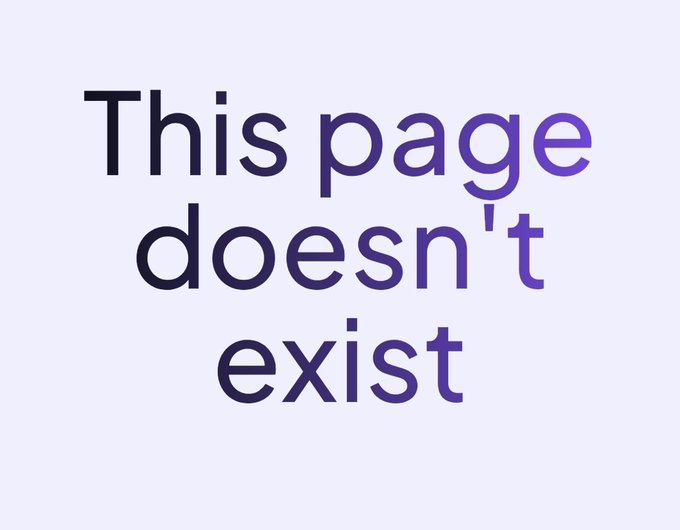 The image displays the text "This page doesn't exist" in dark purple lettering on a light lavender background, styled like a 404 error page. The accompanying post about $INK speculating on whether Kraken Verify removal signals a closed verification window implies the user encountered this error message when trying to access the verification page.