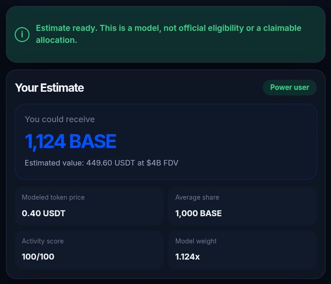 The image features a screenshot of a website displaying information about a Base token that has already been launched. The text explains that the Allo I'm token is approximately $500 worth, and if it pumps X2 then they should be worth around 4 figs each. However, due to this statement being inaccurate or exaggerated, we should not rely on these numbers as a reliable measure of token value.
