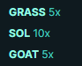 The image displays a "Hall of Fame" style list showing grass/Goat/Goat achievements, with "GRASS 5x", "SOL 10x", and "GOAT 5x" marked as accomplishments. These likely represent successful trades or investments in the corresponding tokens, suggesting a crypto trading leaderboard that highlights top performers on the Hyperliquid platform, aligning with the post about being a longtime $HYPE enthusiast.