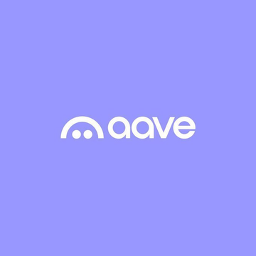 The image features the Aave logo in white on a light purple background, representing the decentralized finance protocol that recently saw a surge of over $1.28 billion in deposits during the first four days of July, according to DeFiLlama.
