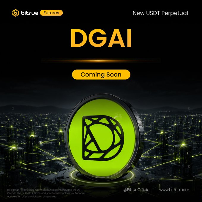 Bitrue Futures announces the upcoming launch of a new USDT Perpetual contract for $DGAI, the token powering Dgrid AI's decentralized AI inference network, with trading set to begin August 26 at 12:00 UTC.