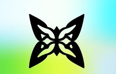 A black butterfly silhouette logo is displayed against a soft gradient background transitioning from cyan to green, representing the @quipnetwork blockchain protocol. The butterfly imagery symbolizes the versatile transformation and wide-ranging functionalities of QUIPs, including staking, swaps, flash loans, zero-knowledge proofs, on-chain voting, and delegation mechanisms mentioned in the post.