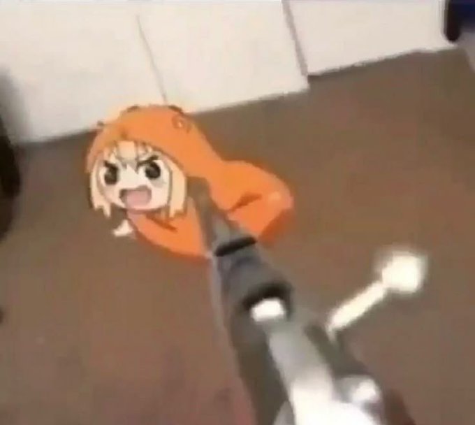 The image features an orange character with a gun pointed at another character wearing a white shirt. The character with the gun appears to be angry or aggressive towards the other character. The caption reads, "to the people who only like GM posts and disappear after that identify yourselves", which suggests that there might be some disagreement or conflict between the two characters in the image.

The post is about a disagreement or conflict between two characters, with one of them holding a gun. It seems to be directed towards someone else, possibly another character from the same series who has posted something similar before. The caption implies that this person might have been involved in an argument or dispute and wants others to address it by replying to the post.