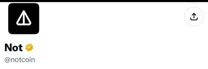The image shows the Twitter/X profile of Notcoin (@notcoin), featuring its black and white logo with a verification badge, aligning with the post praising Notcoin as the most impactful airdrop that onboarded many newcomers into the web3 ecosystem.
