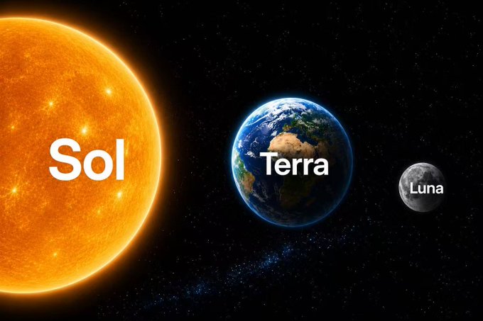 The image displays the Sun ("Sol"), Earth ("Terra"), and the Moon ("Luna") in a space setting, visually representing the three model names mentioned. The post's conclusion "Sol and Terra both" references the Sun and Earth labels, suggesting these AI models have passed the user's safety evaluations.
