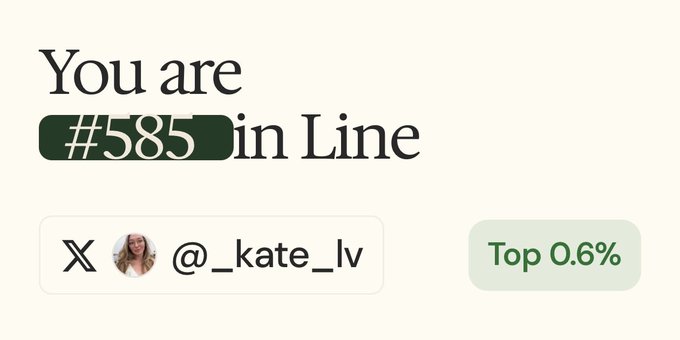 A leaderboard screenshot shows user @_kate_lv ranked #585 in line with a "Top 0.6%" badge, illustrating the early adopter position mentioned in the post about the Arcus API season 0 points system and limited active trader pool.