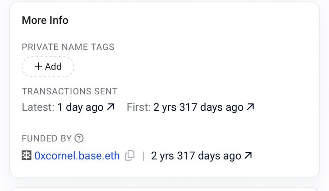 In this image, there's a screenshot of a computer screen that appears to be a message or email about private name tags for transactions sent at least one year ago. The text shows that someone has made their first transaction on the platform, which is now a part of the conversation. It also mentions that there are several L2s that were once popular and became trash recently due to massive hype. One such L2, named Scroll with an impressive funding of $80M+ in the past year, is still around despite its decline in popularity. The screen provides information about the platform's name tags and transactions sent over a period of time.