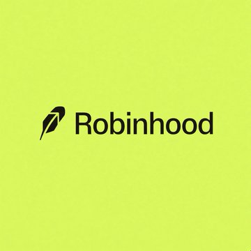 The image shows the Robinhood logo on a green background, corresponding to the article highlighting Robinhood's 61% monthly surge in crypto trading volume to $17.5 billion in August.