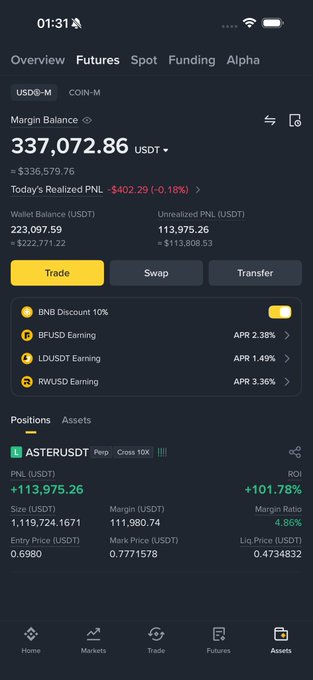 The image shows a phone screen displaying information about trading options for Etherium coins. The screen also includes a message from another user named Asterudt, who has already invested in Etherium and is now waiting for returns. The text on the screen reads "Focus on what is in the image and how it relates to the post." This suggests that the viewer should pay attention to the details of the trading options and their associated information before making any decisions about investing or trading Etherium coins.