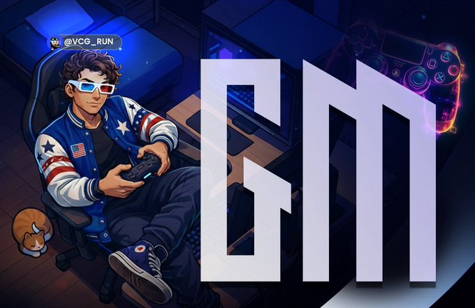 The image features a cartoon man sitting in a chair with a dog next to him. The man is holding a video game controller and appears to be playing a game, possibly Nintendo Wii. The background of the image shows a blue sky with stars, giving the impression that they are in outer space or on a spaceship. The text "gM" is prominently displayed above the man's head, indicating that he is part of the gaming community.