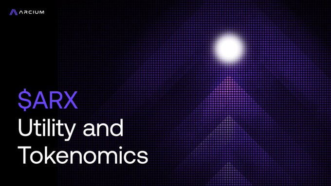 The image features a purple background with white text that reads "SARX Utility and TONOMICS" at the top of the screen. Below this, there are two lines of text written in black color which read "Recently, quite a few people have been paying attention to $ARX's debut launch on Binance Alpha. Compared to many projects driven by concepts, I'm more focused on the problems that Arcium @Arcium behind it is solving". The image also includes an image of a tree with purple leaves and a white light at its top.