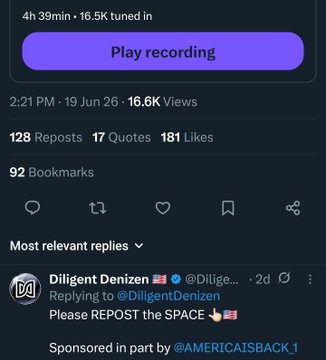 The image shows a Twitter screen with a post from a user named "Diligent Denizen" who has reposted an article about the space shuttle Challenger disaster. The post includes a link to a webpage that provides more information on the topic, and it also mentions that the user is sponsored by @AmericaIsBack1.