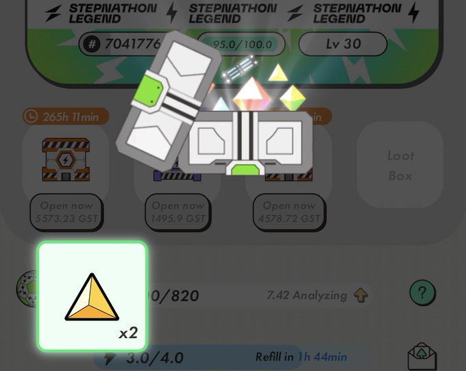 The image features a screen displaying a video game menu, with several items including "StepNative Legend" as one of the options. The text in the image indicates that there's an option to "Refill in 1 hour". The focus on these elements helps highlight their relevance and draw attention to them within the post context.