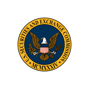 The official seal of the U.S. Securities and Exchange Commission (SEC) featuring an eagle emblem with the date MCMXXXIV (1934).